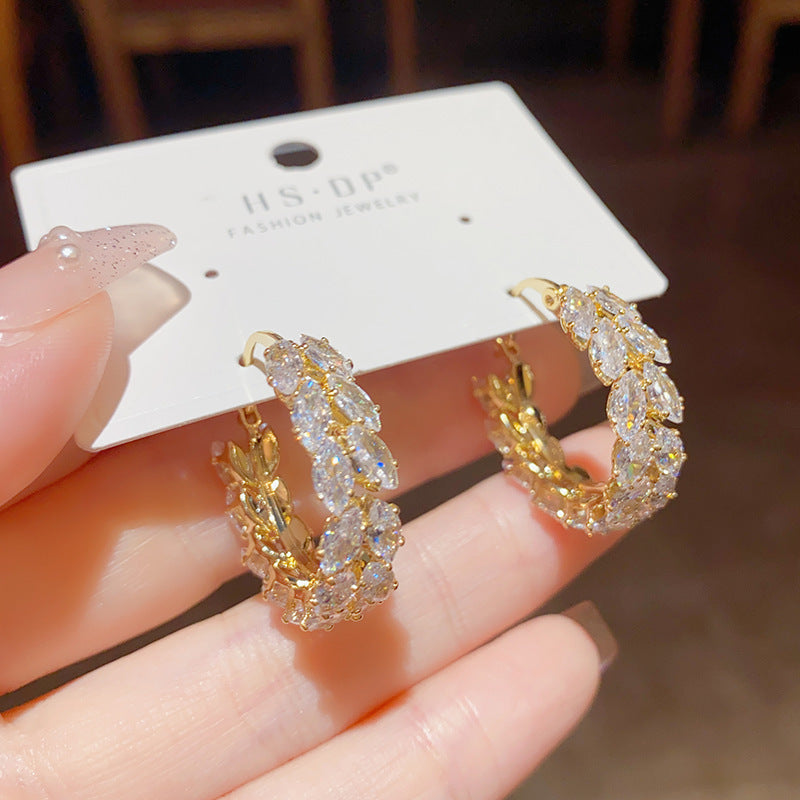 Zircon Wheat Earrings