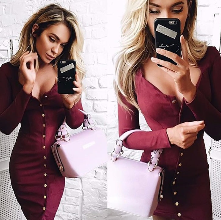 Bodycon Slim Long Sleeve Sheath Dress