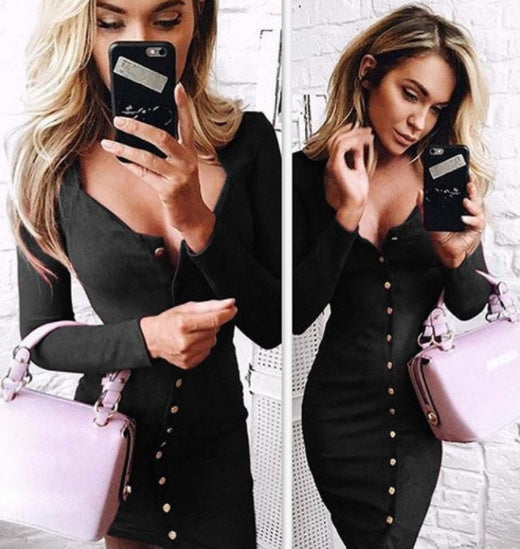 Bodycon Slim Long Sleeve Sheath Dress