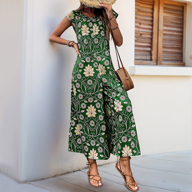 Printed Wide Leg Jumpsuit