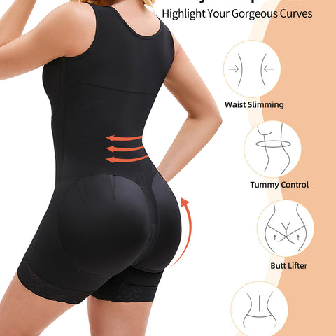 Butt Lifter With Zipper Crotch Full Body Shaper