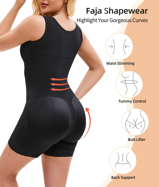 Butt Lifter With Zipper Crotch Full Body Shaper