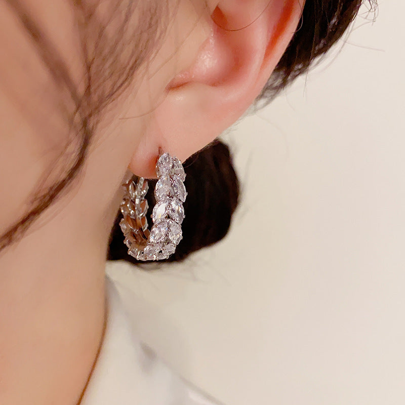 Zircon Wheat Earrings