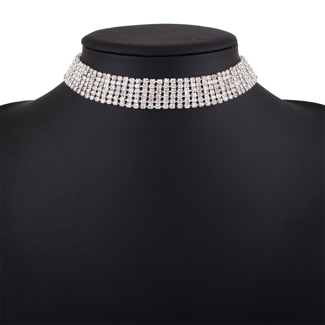 Full Rhinestone Clavicle Chain Necklace