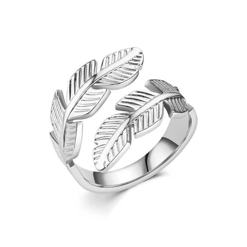 Creative Feather Open Ring