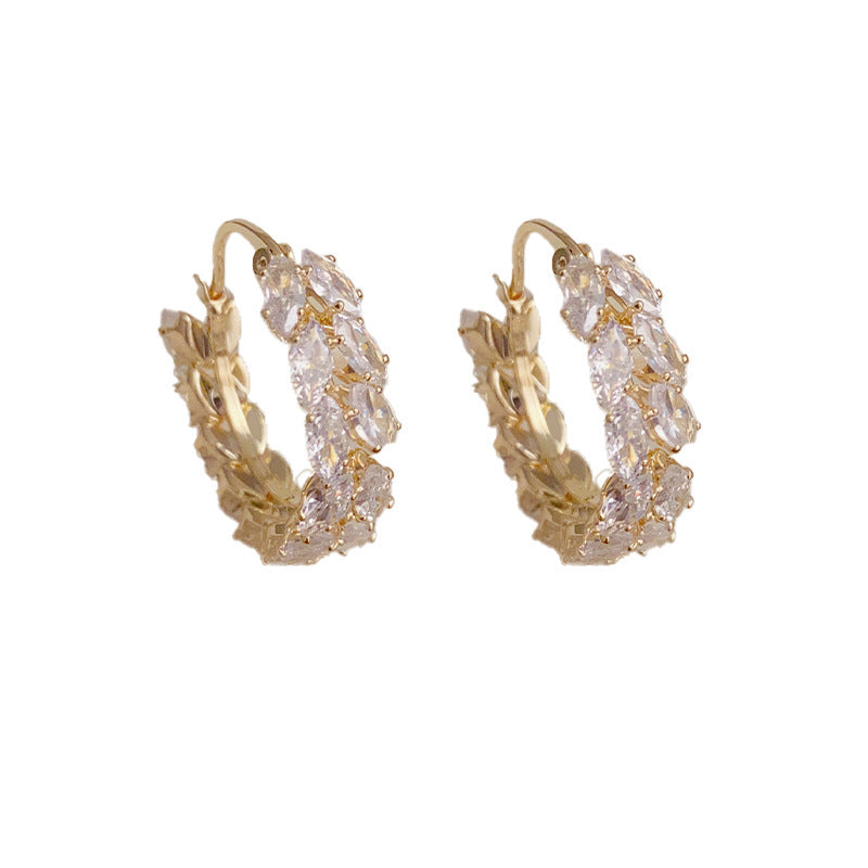 Zircon Wheat Earrings